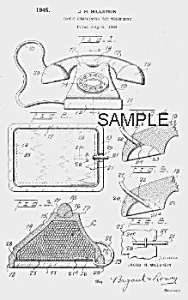 Patent Art: 1940s Telephone Candy Container - Matted