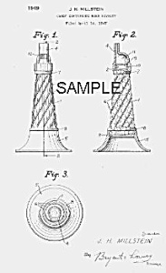 Patent Art: 1940s Horn Candy Container - Matted