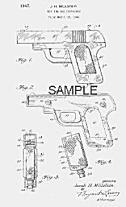 Patent Art: 1940s Toy Gun Candy Container - Matted