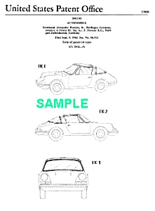 Patent Art: 1966 Porsche 912 Targa - Matted