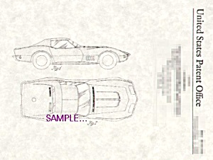 Patent Art: 1968 Corvette Automobile - Matted