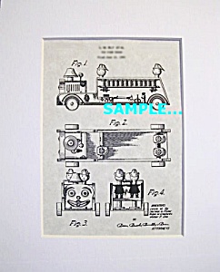 Patent Art: 1950s Looky Firetruck #7 Fisher Price Toy