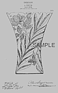 Patent Art: 1900s Pairpoint Glass Vase B - Matted