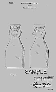 1930s Cream Top Cop Top Milk Bottle Patent
