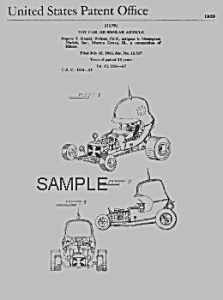 Patent Art: 1960s Red Baron Show Rod Model Toy - Matted