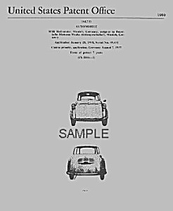 Patent Art: Cool 1959 Bmw 600 Microcar - Matted