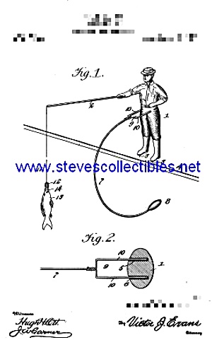 Patent Art: 1900s Fisherman Balancing Toy - Matted