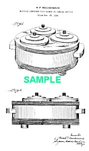 Patent Art: 1930s Art Deco Chase Chromium Server-matted