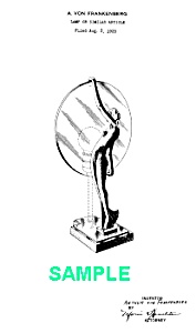 1920s Art Deco Frankart Nude Lamp B-patent