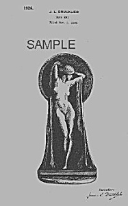 Patent Art: 1920s Art Deco Nude Female Bookend