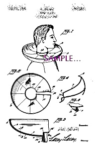 Patent Art: 1940s Barber Shop Apron- Matted