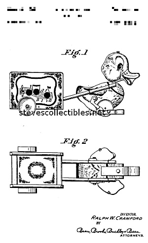 Patent Art: Musical Duck #795 Fisher Price Toy