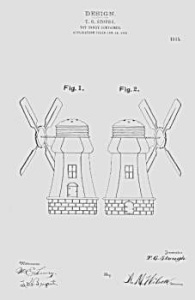 Patent Art: 1910s Windmill Candy Container - Matted