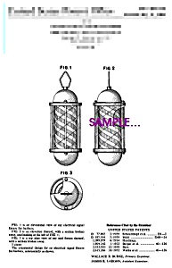 Patent Art: 1960s Barber Shop Signal Light - 5x7