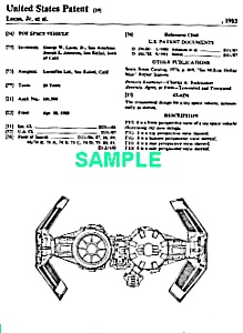 Patent: 80s Star Wars Tie Bomber Toy Vehicle