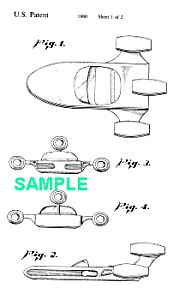 Patent: 1980s Star Wars X-34 Landspeeder Toy