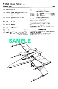 Patent: 1980s Star Wars X-wing Fighter Toy