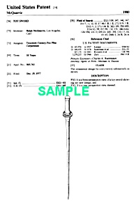 Patent: 1980s Star Wars Mcquarrie Sword (Toy)
