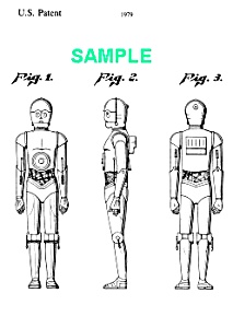 Patent Art: 1970s Star Wars C3po Robot Toy - Matted