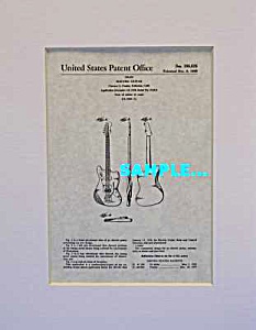 Patent Art: 1959 Fender Jazzmaster Guitar - Matted