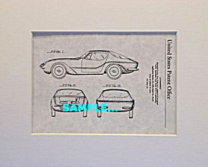 Patent Art: 1957 Raymond Loewy Bmw 507 Automobile