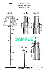 Patent Art: 1940s Art Deco Chase Telescoping Lamp