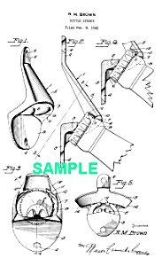 Patent Art: 1940s Famous Bottle Opener - Matted