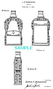 Patent Art: 1930s Schenley Golden Wedding Bottle
