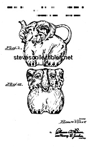 Patent Art: 1945 Shawnee Elephant Pottery Pitcher