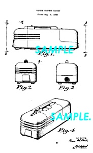 Patent Art: 1930s Bel Geddes Art Deco Vacuum Cleaner