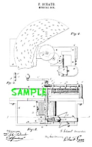 Patent Art: 1800s Criterion Disk Music Box-matted