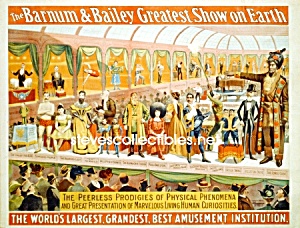 C.1898 Barnum Bailey Circus Curiosities - Side Show