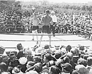 C.1919 Outdoor Boxers In Ring-referee-audience - Photo