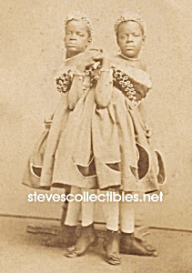 C.1865 Siamese Twins Side Show - Circus Photo C