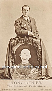 C.1870 Tony Denier Pantomimist Side Show - Circus Photo