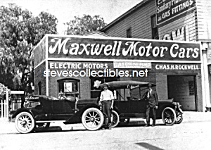 C.1914 Maxwell Motor Cars Photo, Anaheim - 5 X 7