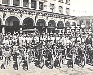 C.1910 Motorcycle Club At Venice, Calif. Photo B - 8x10
