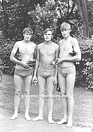 3 Hot Bulgy Male Swimmers Photo - Gay Interest