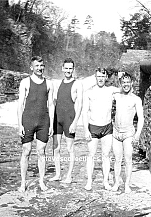 Early 4 Hot Male Wet Swimmers Photo - Gay Interest