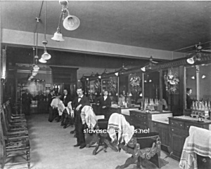C.1896 Philadelphia Barber Shop Photo - 8 X 10