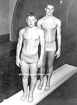 Added Vint. Hot Male Swimmers Diving Photo - Gay Interest