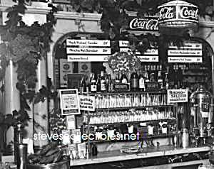 1923 Rikers Drug Store Interior, Coca Cola Adv. Photo D