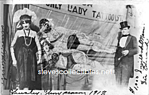 C.1917 Tattooed Lady Side Show - Photo