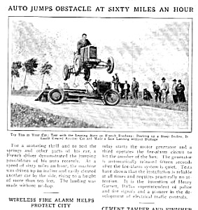 1927 Auto Racing Thrill Show Mag. Article