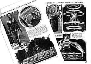 1927 Movie: Metropolis Robot Woman Mag. Article