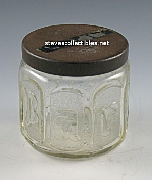 Jar+patent Art: Early Barbasal Shaving Cream Jar