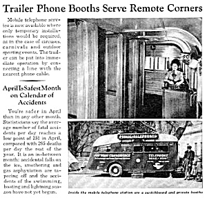 1940 Trailer Phone Booths On Remote Corners Mag Article