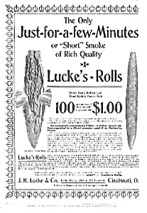 1899 Lucke's Rolls Cigar Tobacciana Ad