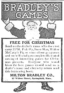 1905 Milton Bradley Games Toy Santa Mag Ad