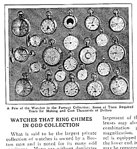 1927 Chiming Pocket Watches Mag. Article